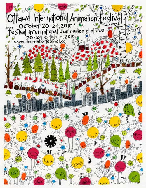 OIAF 2010 poster designed by Andrea Stokes