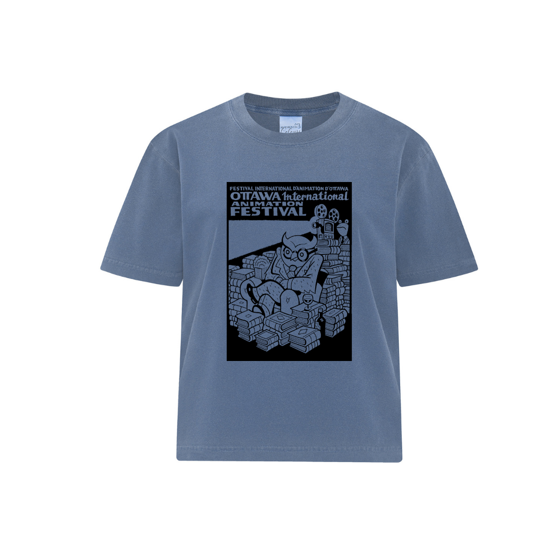 OIAF 2026 Owlbert T-shirt (Blue)- Boxy Style