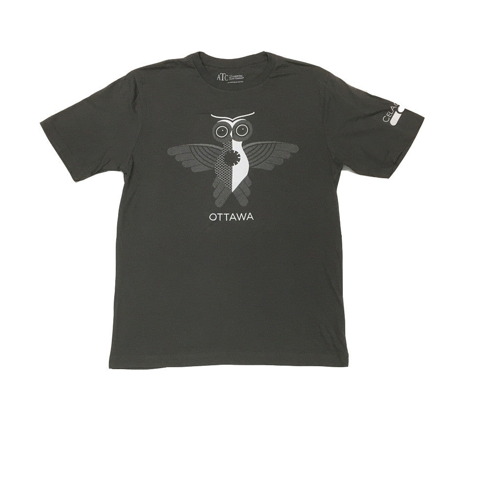 OIAF 2016 owl men's t-shirt coal grey