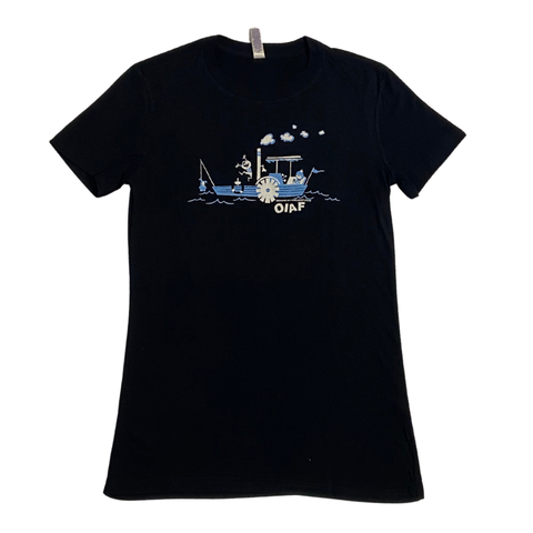 2013 OIAF Women's Boat T-shirt (Black)