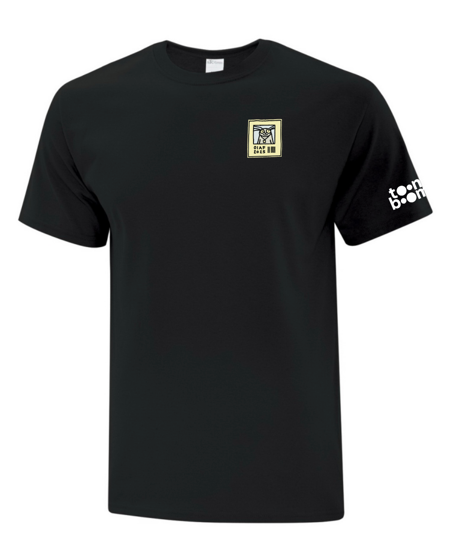 OIAF 2025 Casual T-Shirt (Black, Light Blue, and Orange)