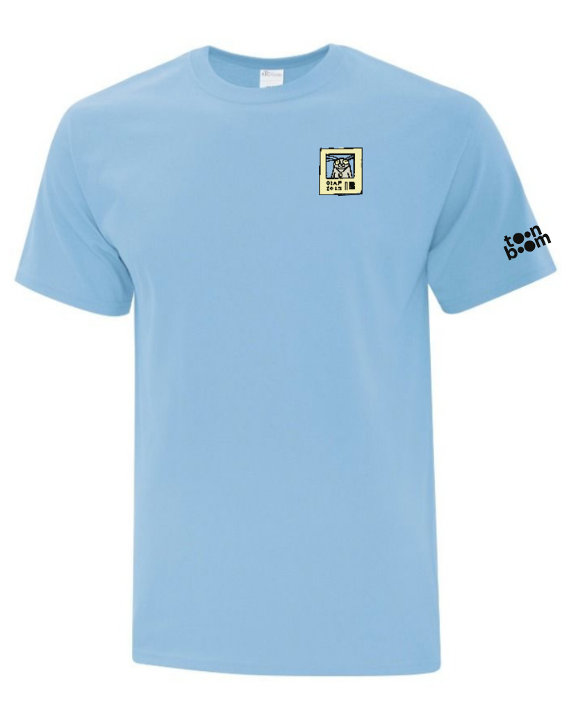 OIAF 2025 Fitted T-Shirt (Black, Light Blue, and Orange)