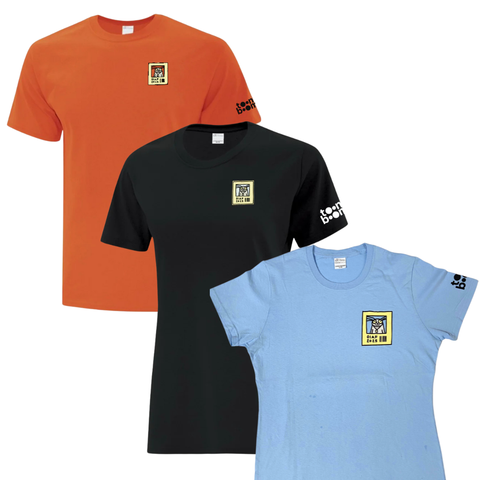 OIAF 2025 Fitted T-Shirt (Black, Light Blue, and Orange)
