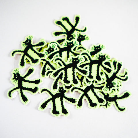 Glow in the Dark Cat Sticker