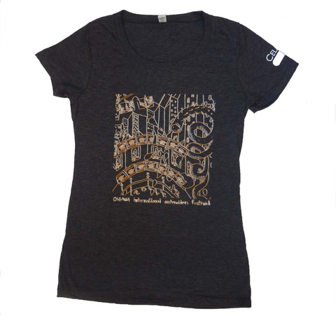 2015 Hut Collective T-shirt (Women's Charcoal)