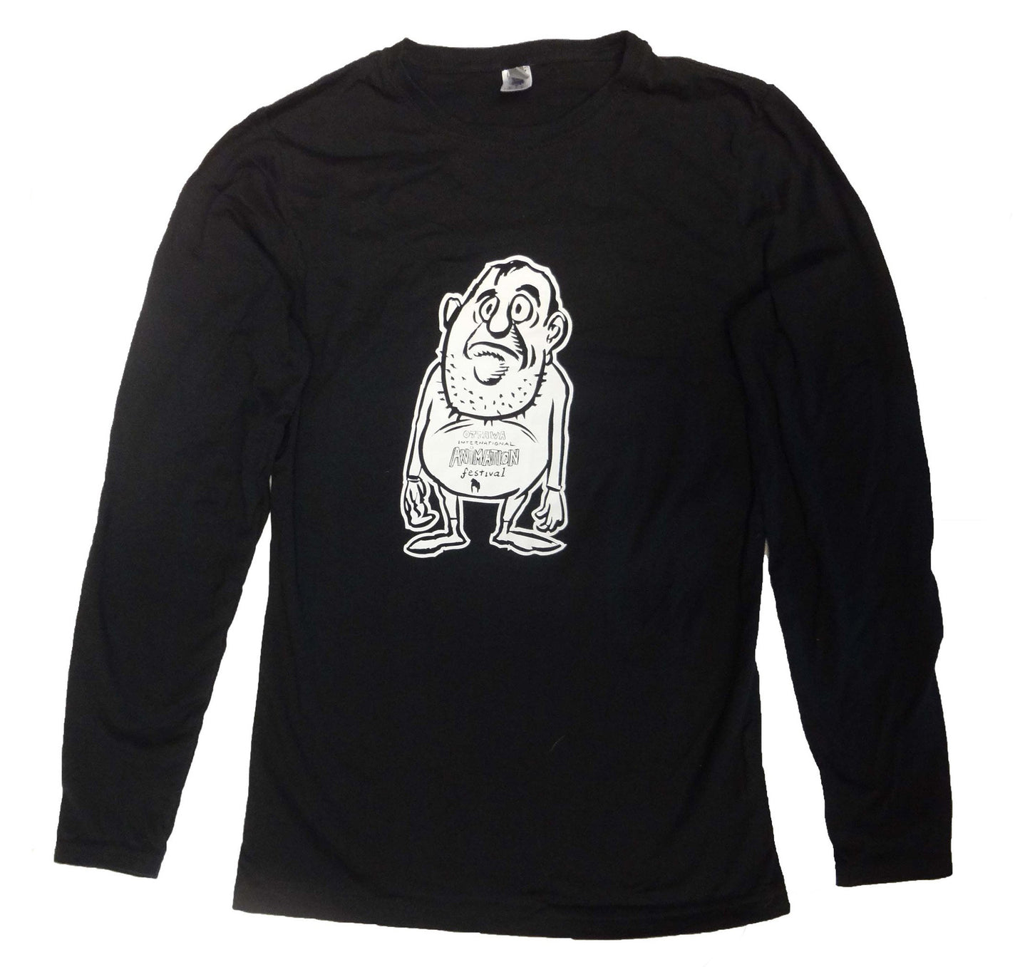 Bubba OIAF long sleeve t-shirt designed by Gary Leib women's black