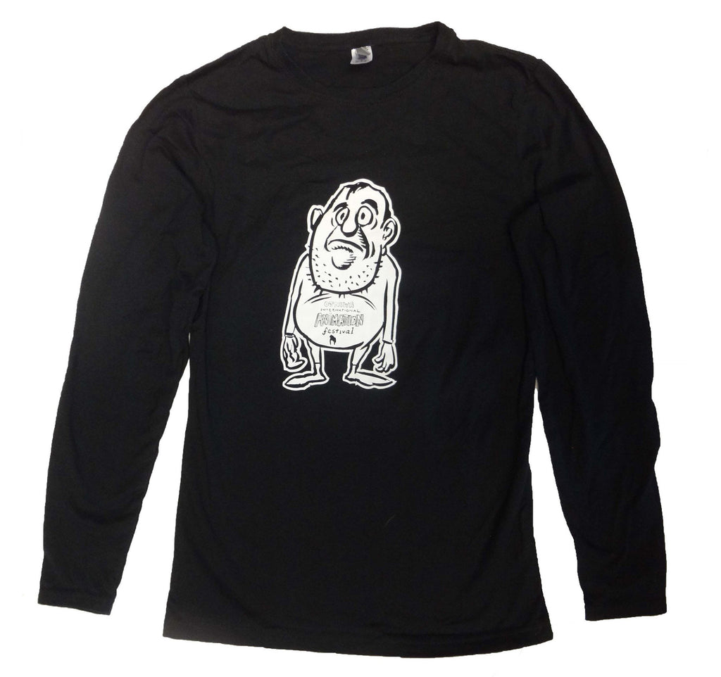 Bubba OIAF long sleeve t-shirt designed by Gary Leib women's black