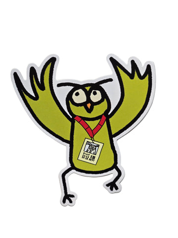 OIAF 2025 Green Owl Sticker