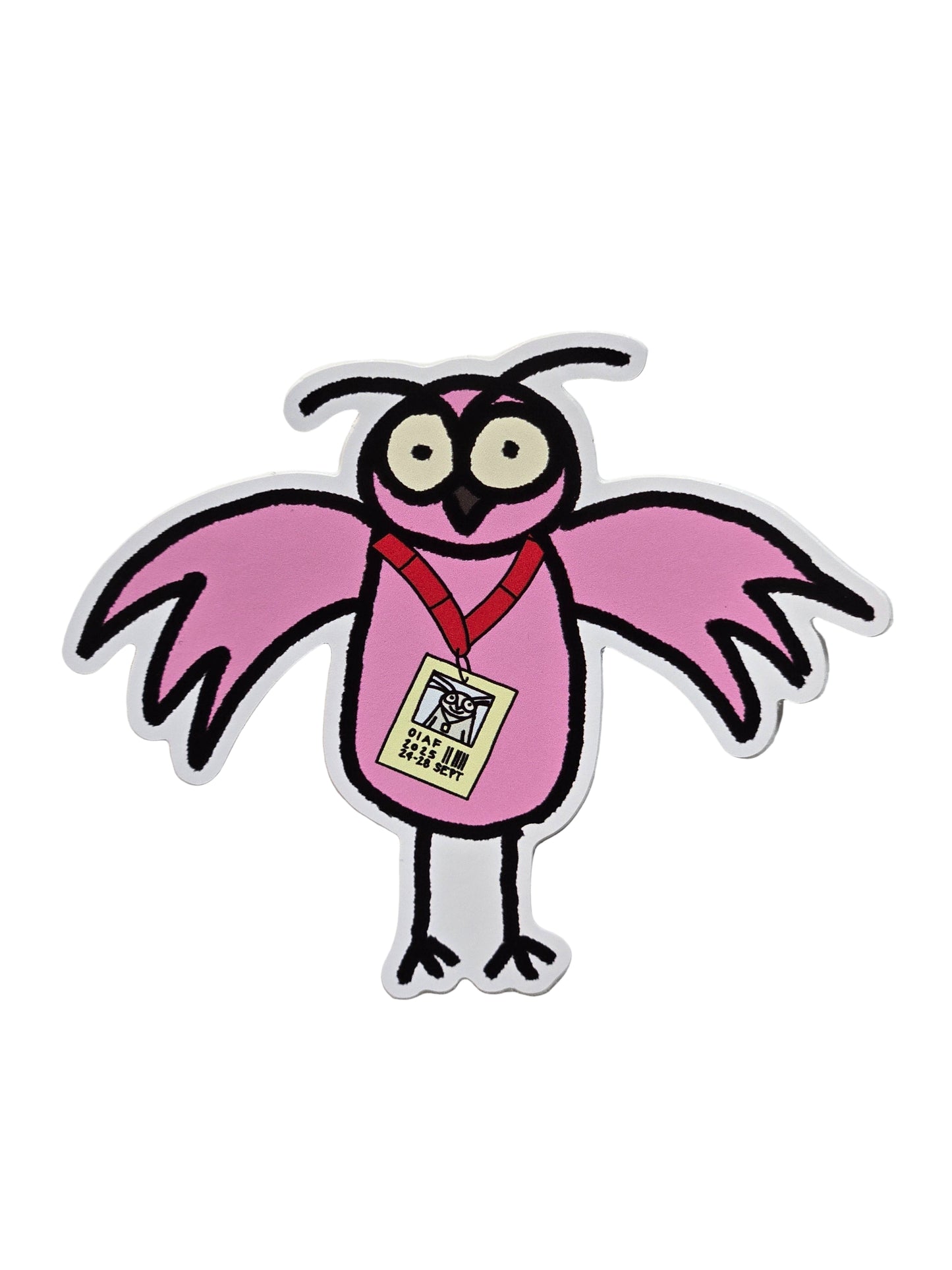 OIAF 2025 Pink Owl Sticker