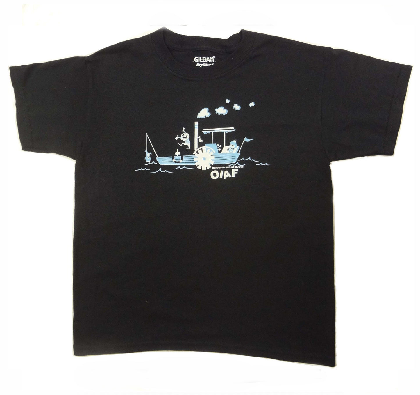 2013 OIAF Boat youth t-shirt designed by Pipeline Studios black