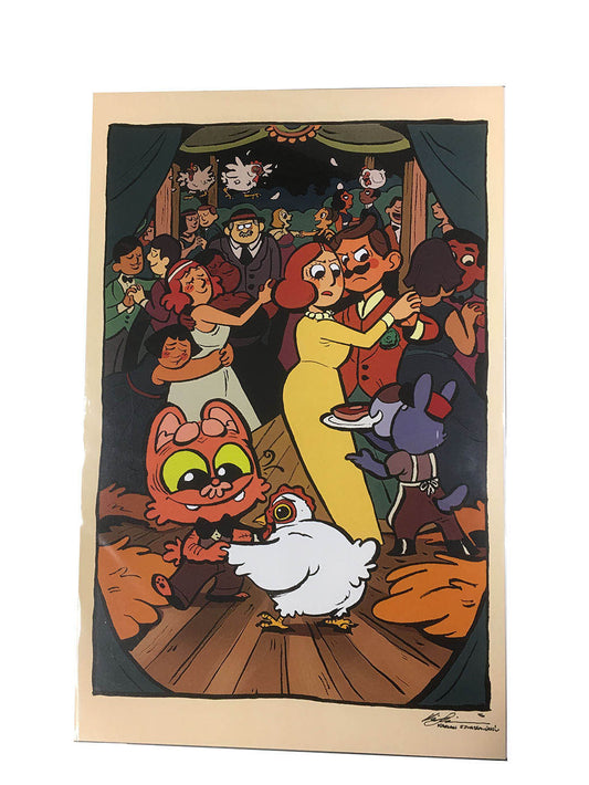 Winston and Harvey in Topsy's Roost by Kiernan Sjursen-Lien signed print