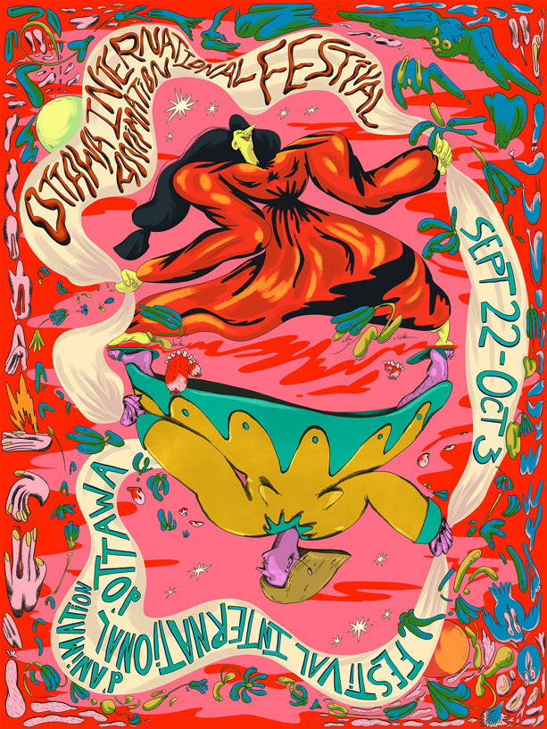 OIAF 2021 poster designed by Angela Stempel and Amanda Bonaiuto