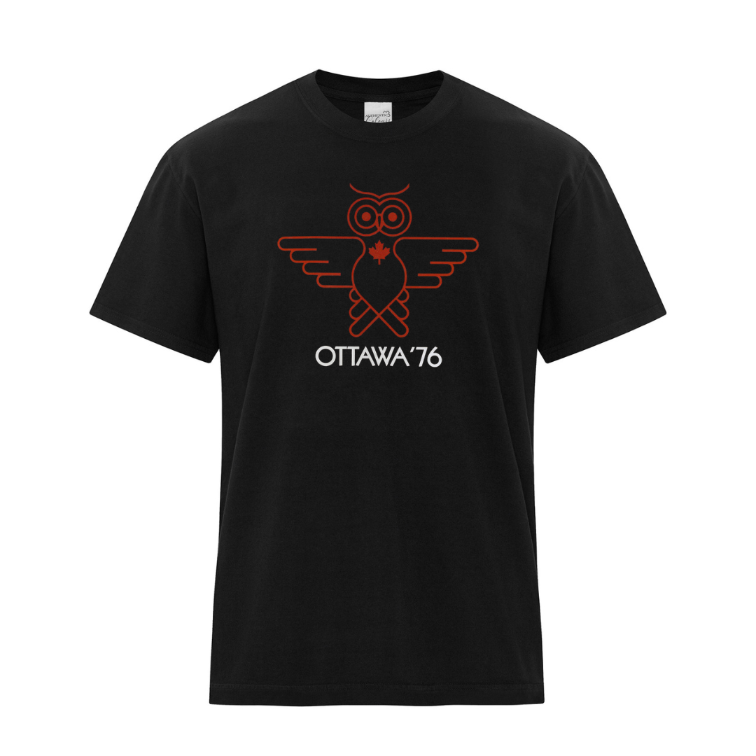 Ottawa '76 Retro T-Shirt (Black) - Standard/Unisex