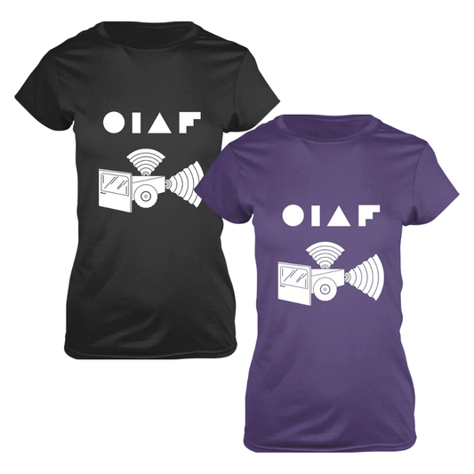 2022 Women's Short Sleeve T-Shirt (Black and Purple)