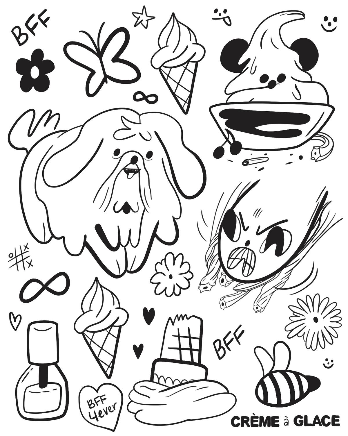 Crème à Glace Temporary Tattoos