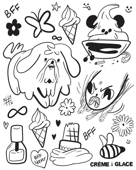 Crème à Glace Temporary Tattoos