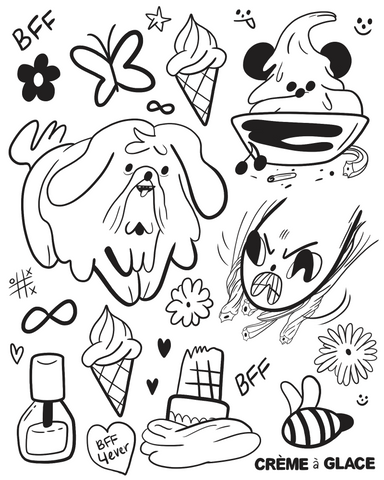 Crème à Glace Temporary Tattoos